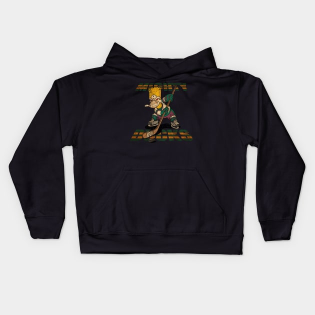 RETRO MIGHTY DUCKS FIGHT Kids Hoodie by wesgemblung